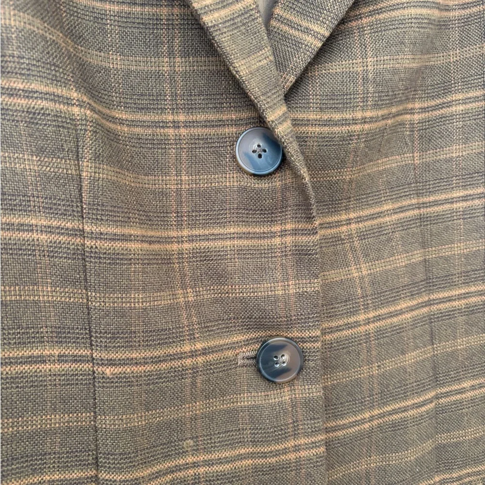 BB Dakota by Steve Madden Brown Plaid Blazer - Picture 3 of 3